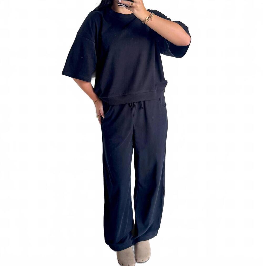 NEW HYFVE the off duty pants set in black